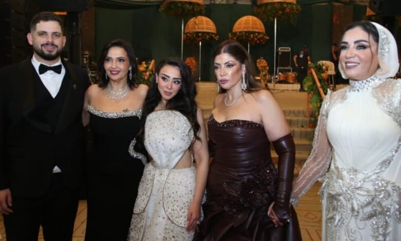 أغنية ة بأسماء داليا والعروسين تزين زفاف عبد الإله كارزون وحبيبة الخولي
