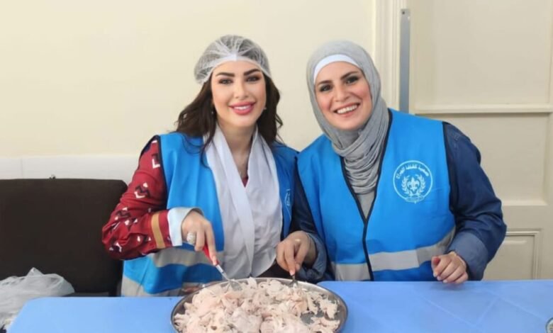زينة سلامة في مشاركة ة ضمن مبادرة كشافة الجراح الخيرية