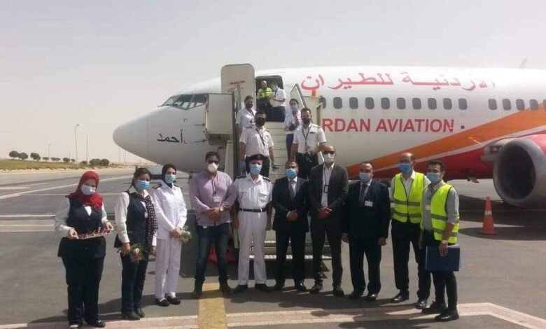 مطار أسيوط الدولي يستقبل أولى رحلات الاردنيه للطيران